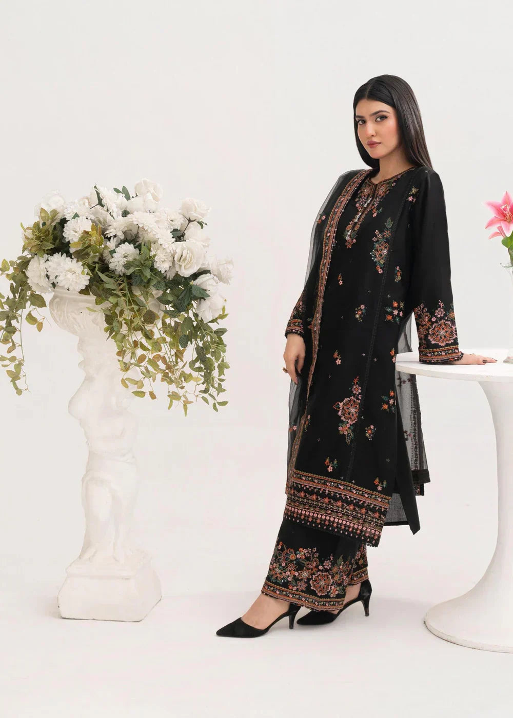 HAREEM EMBROIDERED 3PCS royal lifestyle collections