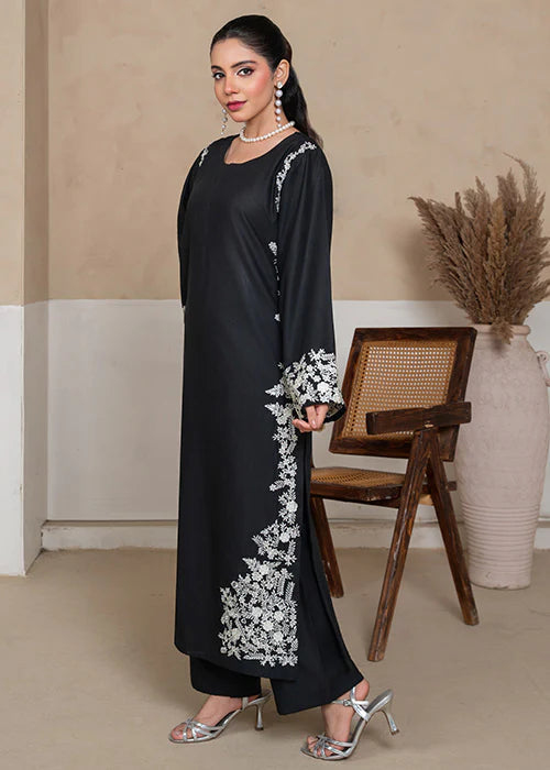 Royal Black Margarita Embroidered 2pcs Royal Lifestyle Collections