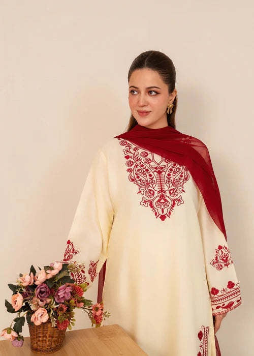Royal Laal Bahar Embroidered 3PC royal lifestyle collections