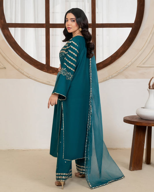 royal jazmain embroided 3pcs (zink) royal lifestyle collections