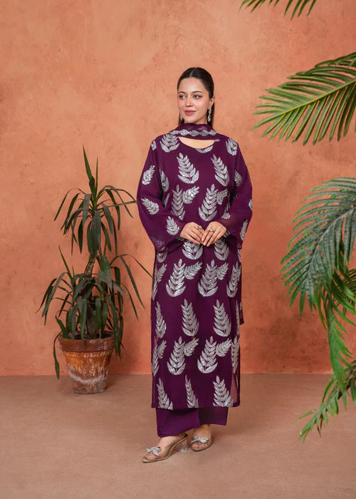 Royal Zirwah Purple 3PC Royal Lifestyle Collections